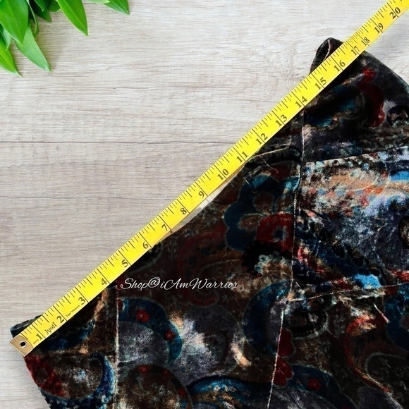 Coldwater Creek NWT velvet paisley a-line midi skirt *shop@iamwarrier - Picture 7 of 10